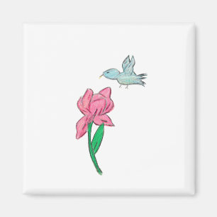 Pink Iris  Magnet