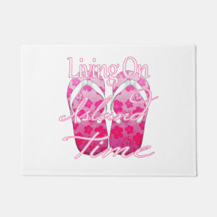 Pink Island Time Doormat