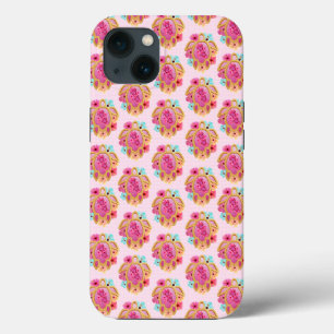 Pink Island Tropical Sea Turtles Floral iPhone 13 Case