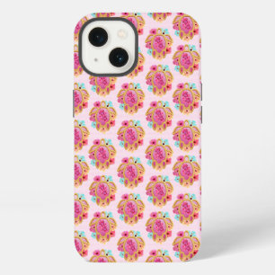 Pink Island Tropical Sea Turtles Floral iPhone 13 Case