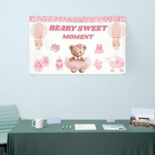 PINK ITS A GIRL 3' X 5' VINYL  BABY SHOWER  BANNER