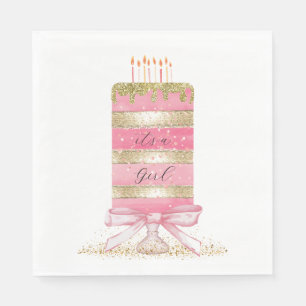 Pink "It's a girl" Napkin