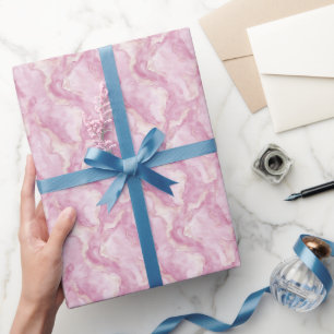 Pink & Ivory Marble Wrapping Paper