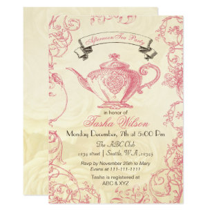 Afternoon Tea Invitations Announcements Zazzle Uk
