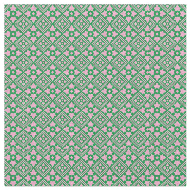 Pink Ivy Fabric (Close Up)