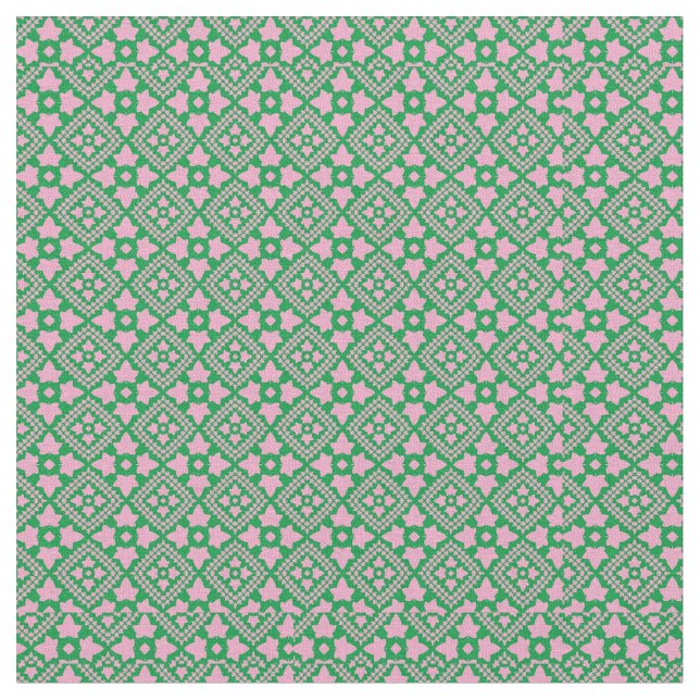 Pink Ivy Pattern Fabric (Close Up)