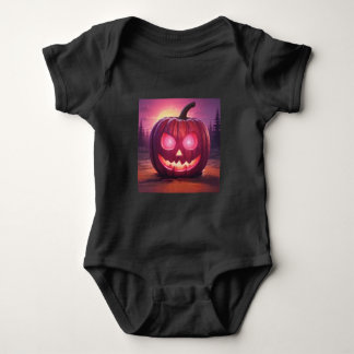 Pink Jack-o'-lantern Baby Bodysuit