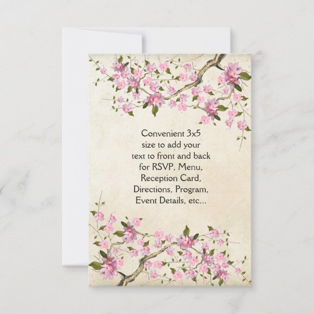 Pink Japanese Cherry Blossoms Wedding (Front)