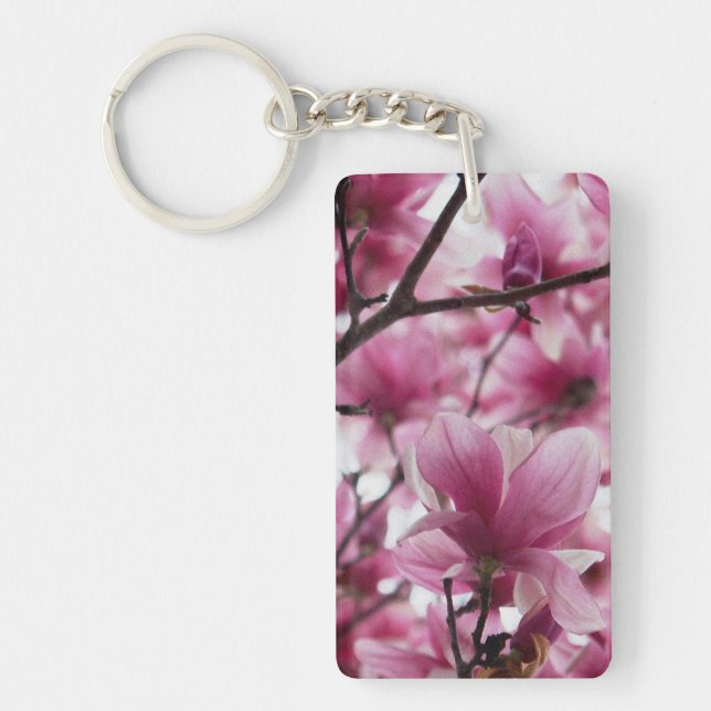 Pink Japanese Tulip Keychain (Front)