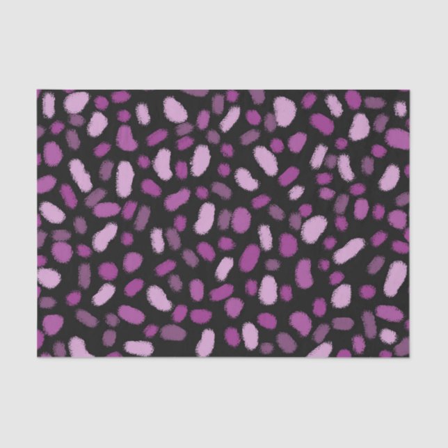 Pink Jelly Beans Black Background Abstract Design  Tissue Paper (Front)