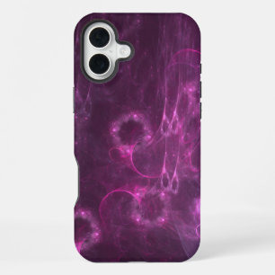 pink jellyfish abstract art iPhone 16 plus case
