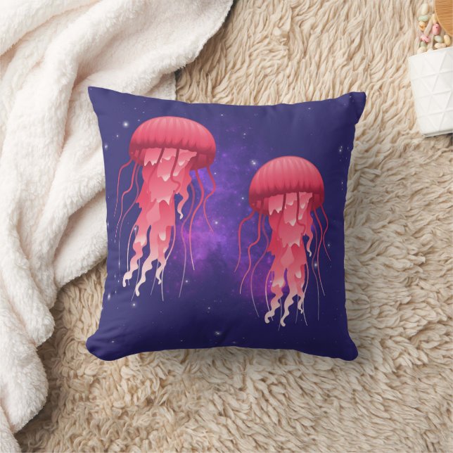 Pink Jellyfish Cushion (Blanket)