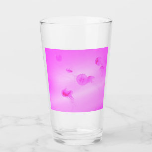 Pink Jellyfish Glass Cup