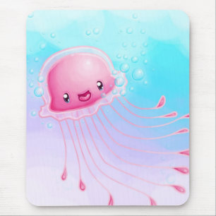 Pink Jellyfish Mouse Mat