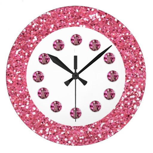 Image of Pink Jewel Bling Wall Clock