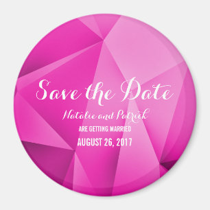 Pink Jewel Tones Save the Date Magnet