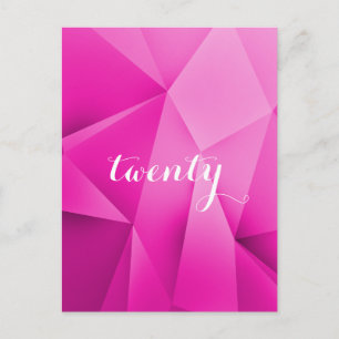 Pink Jewel Tones Table Number Postcard