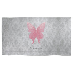 Pink Jewelled Butterfly Pillowcase