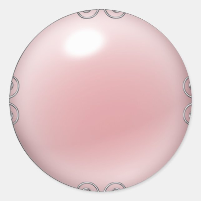 Pink Jewelled Pearl Stickers (Front)