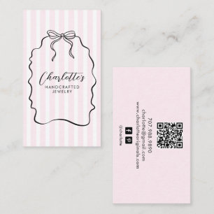 Pink Jewellery Designer Business Card