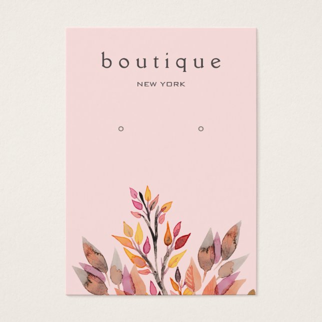 Pink Jewellery Earring Display Card (Front)