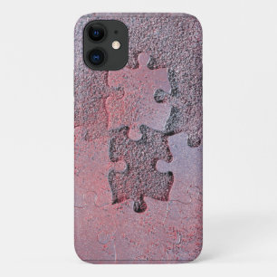 Pink Jigsaw Puzzle for Autism Awareness Month iPhone 11 Case