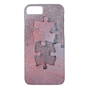 Pink Jigsaw Puzzle for Autism Awareness Month iPhone 8/7 Case