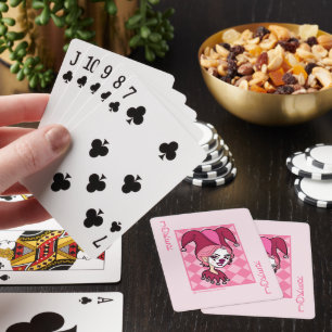 Pink Joker Card Playing Cards
