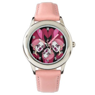 Pink Joker Jester Watch