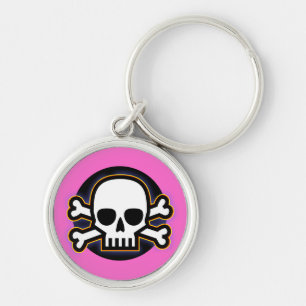 Pink Jolly Roger Key Ring