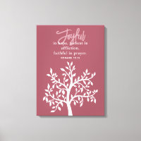 Pink Joyful Bible Verse Tree Religious