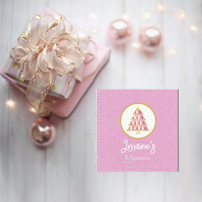 Pink Joyoux Noel Sparkling Spiral Notebook (Creator Uploaded)