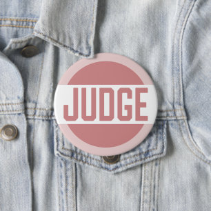 Pink Judge Contest Event 10 Cm Round Badge