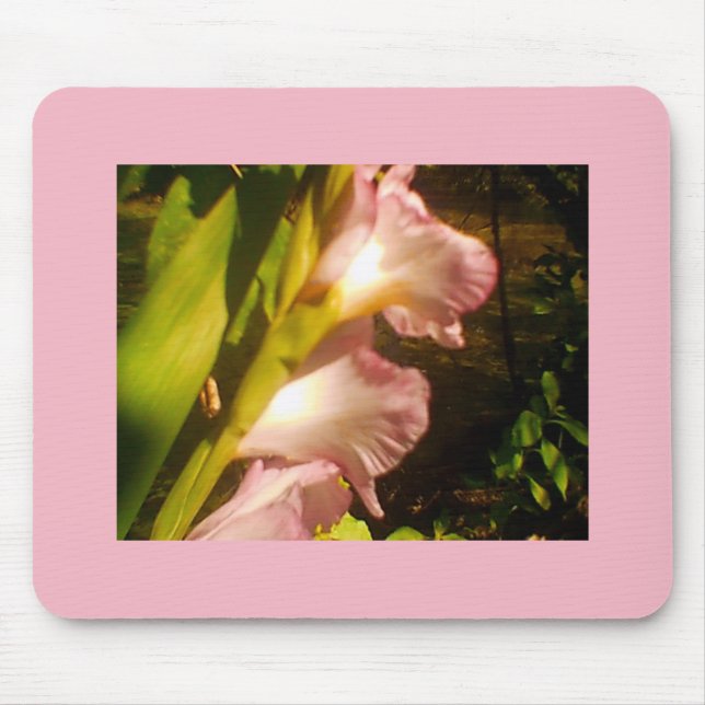 Pink July Blooms Mouse Mat (Front)