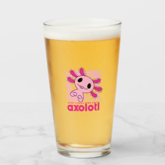 Pink Just A Girl Who Loves Axolotl Glass