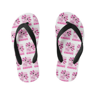 Pink Just A Girl Who Loves Axolotl Kid's Flip Flops