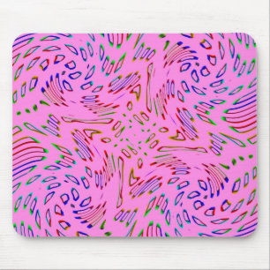Pink Kaleidoscope Mouse Mat