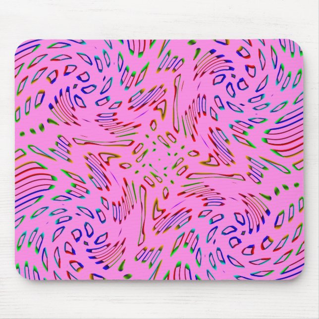 Pink Kaleidoscope Mouse Mat (Front)