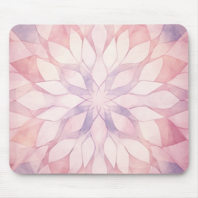 Pink Kaleidoscope Mouse Mat (Front)