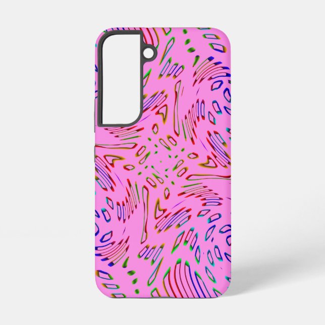 Pink Kaleidoscope Samsung Galaxy S22 Case (Back)