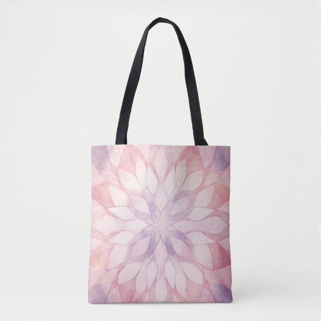 Pink Kaleidoscope Tote Bag (Front)