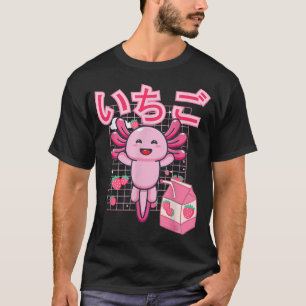 Pink Kawaii Japanese Aesthetic Strawberry Milk Cut T-Shirt