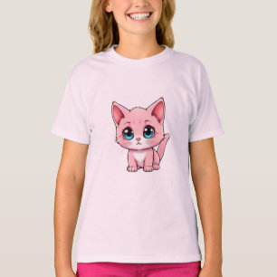 Pink Kawaii Kitten T-Shirt