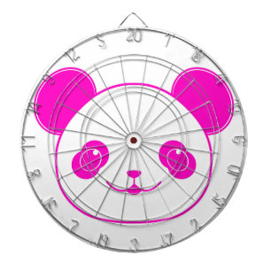 Pink Kawaii Panda Bear Dartboard