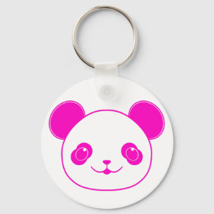 Pink Kawaii Panda Bear Key Ring