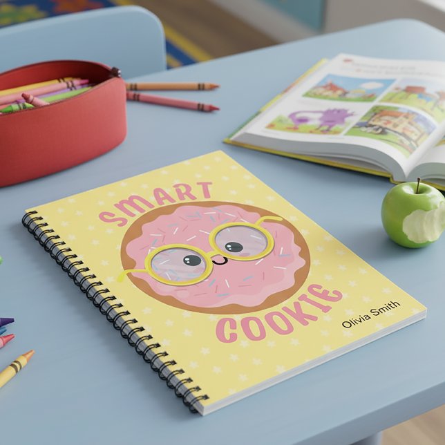 Pink Kawaii Smart Cookie Notebook (These smart cookie notebooks are fresh out of the oven)