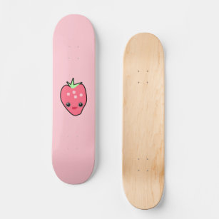 Pink Kawaii Strawberry Skateboard