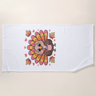 pink kawaii thanksgiving turkey Classic T-Shirt Beach Towel