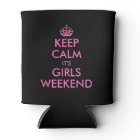 Pink keep calm can cooler for girls weekend party