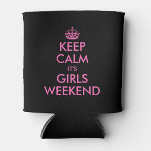Pink keep calm can cooler for girls weekend party